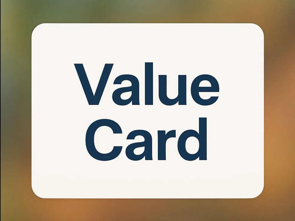 Value card